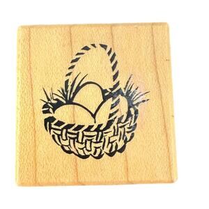 PSX 2001 Easter Basket With Easter Eggs B-2918 Rubber Stamp